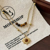 Tiger's Eye Copper Double Layered Necklace Brown One Size
