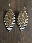 Elegant PU Leather Leaf Dangle Earrings - Stylish Alloy Jewelry for Chic Outfits - Store 42