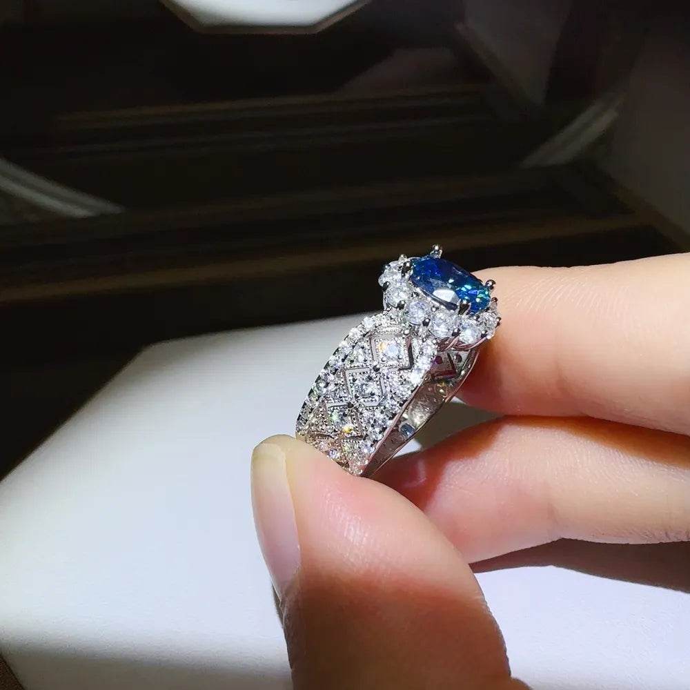 1 Carat Moissanite Zircon 925 Sterling Silver Ring - Store 42
