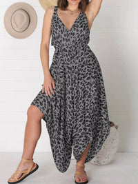 Full Size Leopard Print V-Neck Wide Leg Jumpsuit Plus Size - Store 42