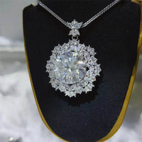 10 Carat Moissanite Necklace in 925 Sterling Silver with Certificate of Authenticity - Store 42
