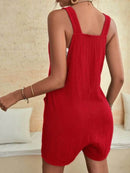 Full Size Knot Strap Romper with Pockets Plus Size - Store 42