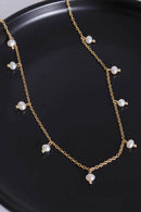 Elegant 18K Gold-Plated Titanium Steel Pearl Necklace - Stylish Accessory for Any Occasion - Store 42