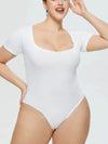 Full Size Square Neck Short Sleeve Bodysuit - Store 42