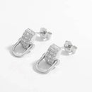 Elegant 925 Sterling Silver Zircon Earrings with Platinum-Plated Finish – Stylish Accessories - Store 42