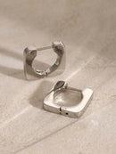 18K Gold-Plated Stainless Steel Square Earrings - Elegant & Durable Jewelry for All Occasions - Store 42