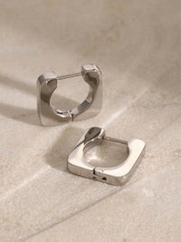 18K Gold-Plated Stainless Steel Square Earrings - Elegant & Durable Jewelry for All Occasions - Store 42