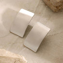 Elegant 18K Gold-Plated Stainless Steel Rectangle Earrings - Lightweight Design, 1.7 In Length - Store 42
