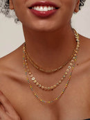 18K Gold-Plated Layered Necklace with Colorful Resin Beads - Stylish Statement Jewelry - Store 42