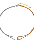 Elegant 18K Gold-Plated Stainless Steel Two-Tone Layered Necklace for Women - Store 42