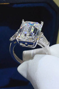 10 Carat Moissanite Ring in 925 Sterling Silver with Certificate - Elegant and Durable Design - Store 42