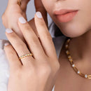 Elegant 925 Sterling Silver Moissanite Heart Ring - 0.12ct with 18K Gold-Plated Finish - Store 42