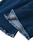 Full Size Distressed Raw Hem Flare Jeans Plus Size - Store 42