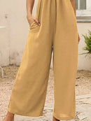 Casual Wide Leg Overalls