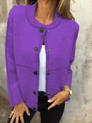 Full Size Button Up Long Sleeve Cardigan Plus Size - Store 42