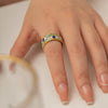 Stainless Steel Evil Eye Ring Gold One Size