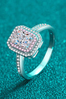 1 Carat Moissanite Ring in 925 Sterling Silver with Platinum-Plating, Gift Box Included - Store 42