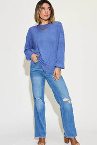 Basic Bae Full Size Ribbed Round Neck Long Sleeve T-Shirt - Store 42