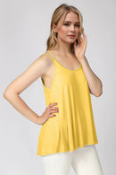Basic Bae Bamboo Scoop Neck Double Spaghetti Straps Cami Gold