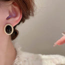 Elegant Gold-Plated Alloy Stud Earrings with Dazzling Gemstones - 0.8 In Length - Store 42