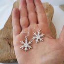 Elegant Silver-Plated Snowflake Earrings - Unique Alloy Jewelry for Winter Style - Store 42
