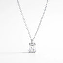 925 Sterling Silver Zircon Pendant Necklace Silver One Size