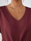 V-Neck Twist Front Top