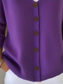 Full Size Plus Size Button-Front V-Neck Cardigan, Slightly Stretchy, 95% Acrylic Blend - Store 42