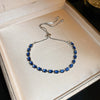 Alloy Zircon Bracelet Royal Blue One Size