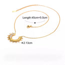 Elegant 18K Gold-Plated Pendant Necklace with Rhinestones - Adjustable Length Options - Store 42