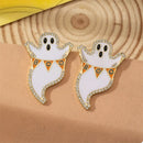 Halloween Ghost and Pumpkin Dangle Earrings Alloy Ghost One Size