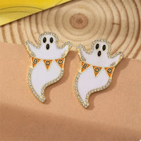 Halloween Ghost and Pumpkin Dangle Earrings Alloy Ghost One Size