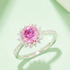 2 Carat Moissanite 925 Sterling Silver Ring Blush Pink