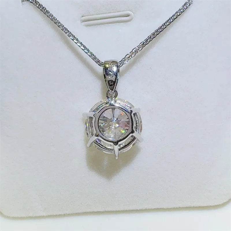 10 Carat Moissanite 925 Sterling Silver Pendant Necklace - Store 42