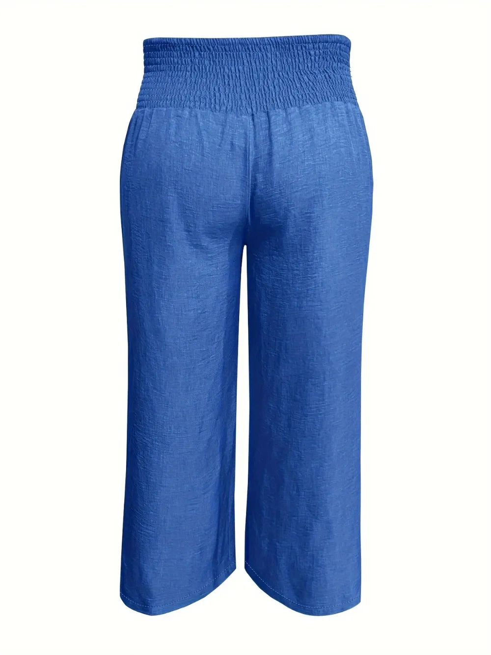 Trendsi Plus Size  High Waist Wide Leg Pants - Opaque, Comfortable Fit, Machine Washable