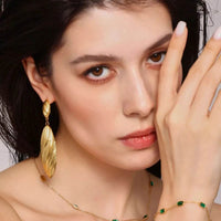 18K Gold-Plated Stainless Steel Dangle Earrings - Elegant and Durable Jewelry for Every Occasion - Store 42