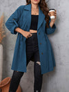 Honey Plus Size Lapel Collar Drawstring Roll-Tab Sleeve Trench Coat - Store 42