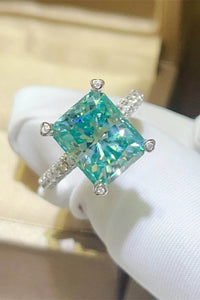 5 Carat Moissanite Ring in 925 Sterling Silver with Platinum Plating - Elegant and Timeless Jewelry - Store 42
