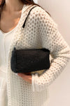 Openwork Crossbody Bag with Removable Strap Black One Size