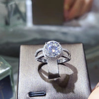 2 Carat 925 Sterling Silver Moissanite Ring
