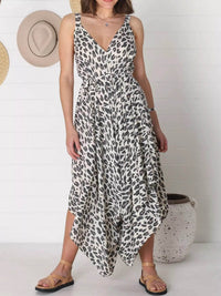 Full Size Leopard Print V-Neck Wide Leg Jumpsuit Plus Size - Store 42