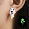 Halloween Ghost and Pumpkin Dangle Earrings Nightlight Ghost One Size