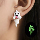 Halloween Ghost and Pumpkin Dangle Earrings Nightlight Ghost One Size