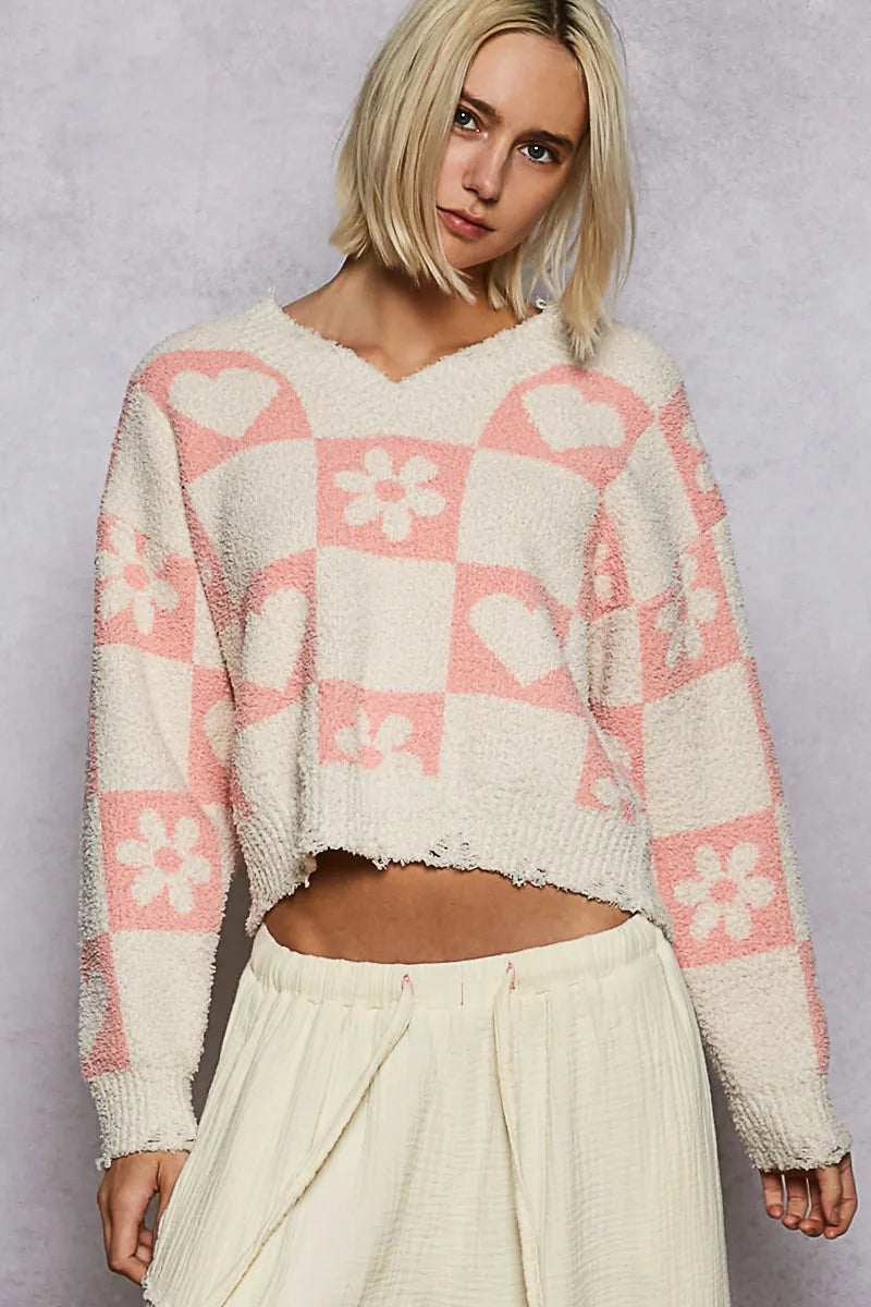 CREAM/PINK / S
