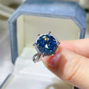 5 Carat Moissanite Halo Engagement Ring