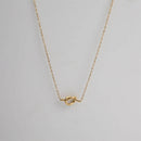Elegant 18K Gold-Plated Knotted Necklace in Titanium Steel - Stylish Accessory for Any Occasion - Store 42