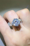 5 Carat Moissanite 925 Sterling Silver Ring Silver