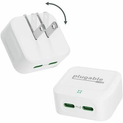 40W Dual USB C Charger | 2 Ports Fast Charging | Foldable Wall Charger for iPhone, Samsung, Pixel Default Title