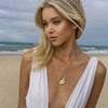 18K Gold-Plated Synthetic Pearl Shell Necklace Gold One Size
