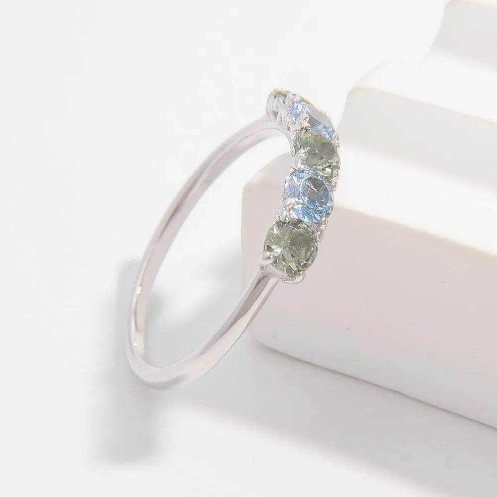 Elegant 925 Sterling Silver Rhinestone Ring - Dazzling Sparkle & Timeless Design - Store 42